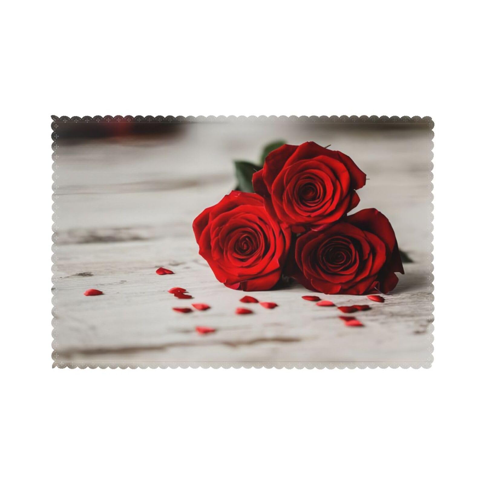 Rose Printed table mat set (6 pieces) - Aesthetic upgrade for family gatherings and hotel banquets