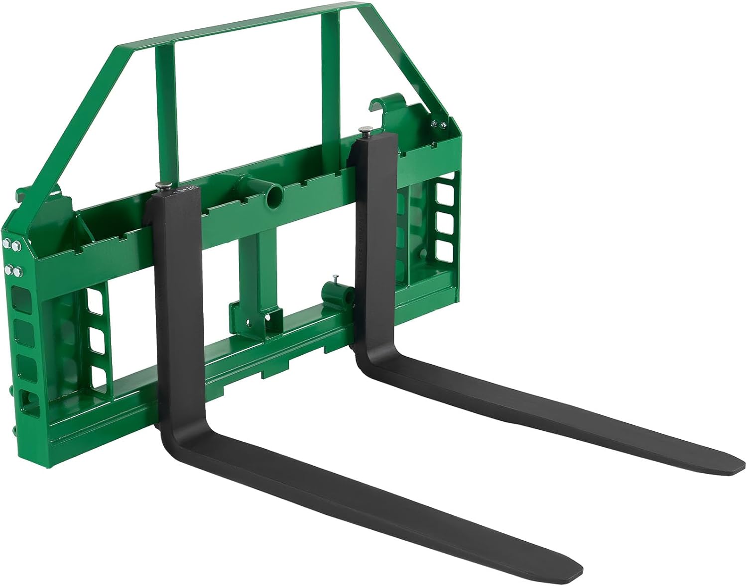 VEVOR Skid Steer Pallet Forks, 50" Pallet Fork Frame with 48" Fork Blades, 2-inch Hitch Receiver & Spear Sleeves, Rated 4,000 LB, Fit for JD Tractors