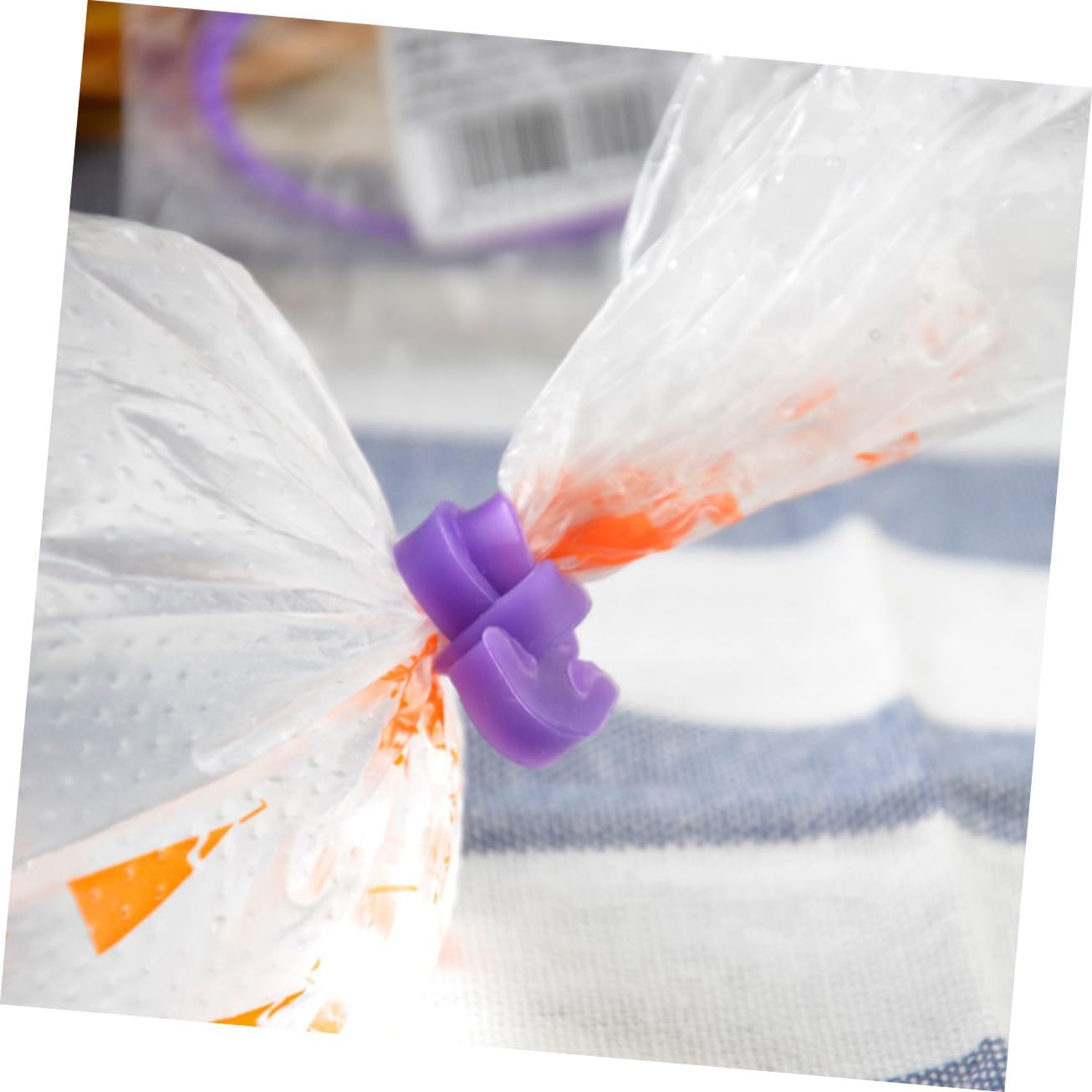 48pcs Fondant Piping Cake Decorating Icing Bag Sealing Ring Tied up Rubber Band for Candy Bag Pastry