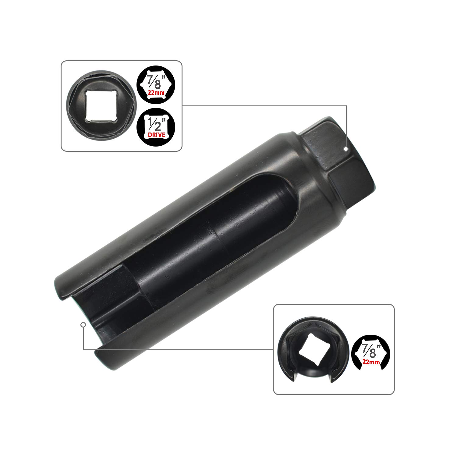 【e0102】北 Amazon.com: ITEQ O2 Oxygen Sensor Socket 1/2” Drive x 7/8