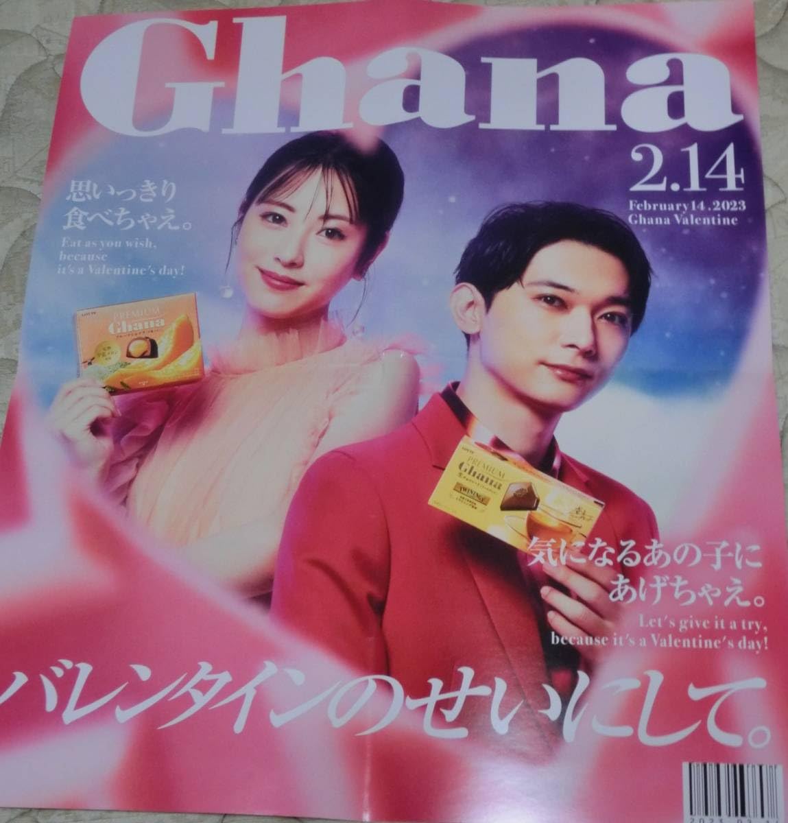 Amazon.co.jp: 浜辺美波吉沢亮ポスター ロッテガーナチョコレート 2023