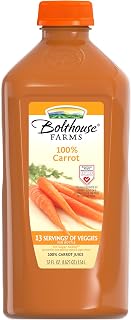 Bolthouse Farms 100% Pure Carrot Juice Smoothie, 52 oz Bottle - Vegan, No Added Sugar, 13 Veggie Servings