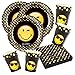 Produktbild 52-teiliges Party-Set Smiley Emoticons - Teller Becher Servietten für 16 Personen