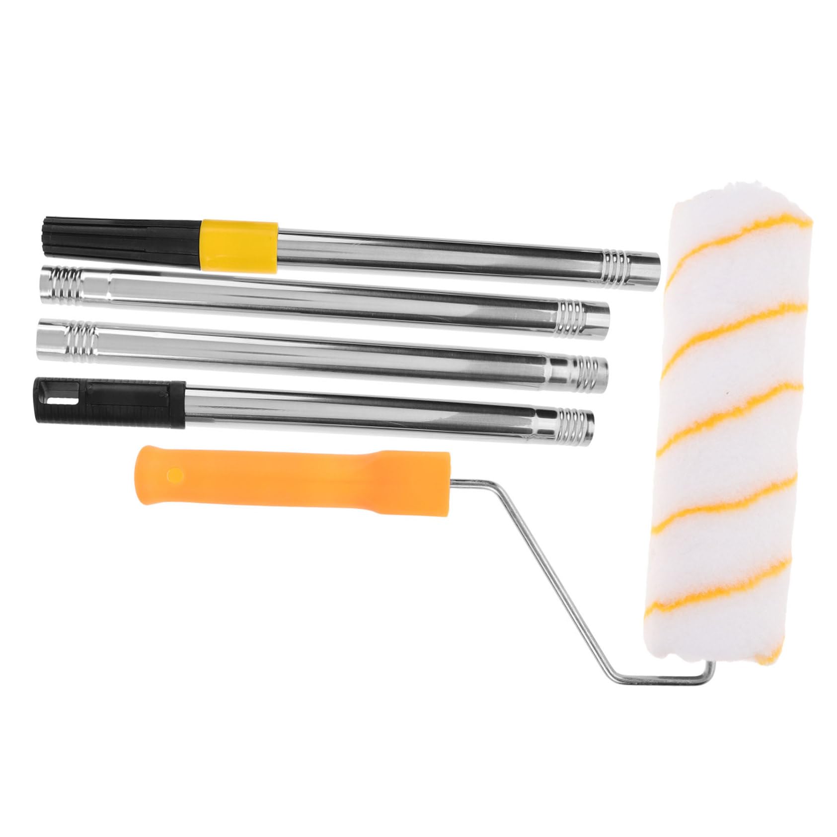 jojofuny Rullo Impugnatura Stabile e Precisa per Pittura con Asta Telescopica in Acciaio Inox, per Pittura di Casa e Muro