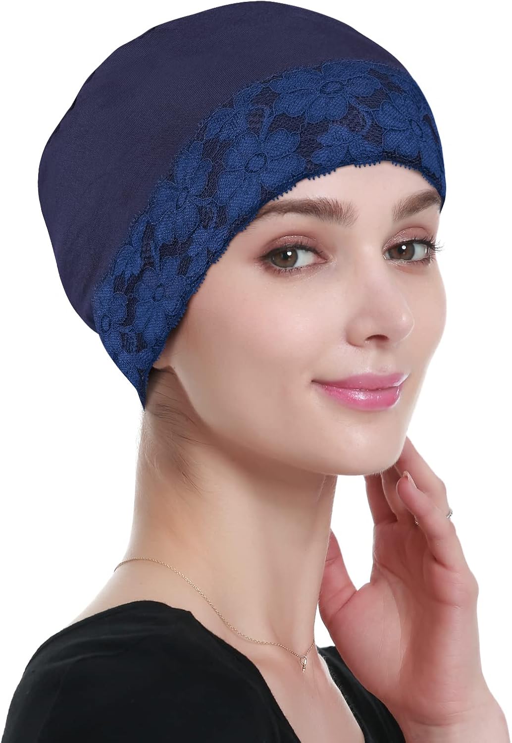 Lace Beanie Sleep Caps Head Coverings for Women Hair Loss - Image 3