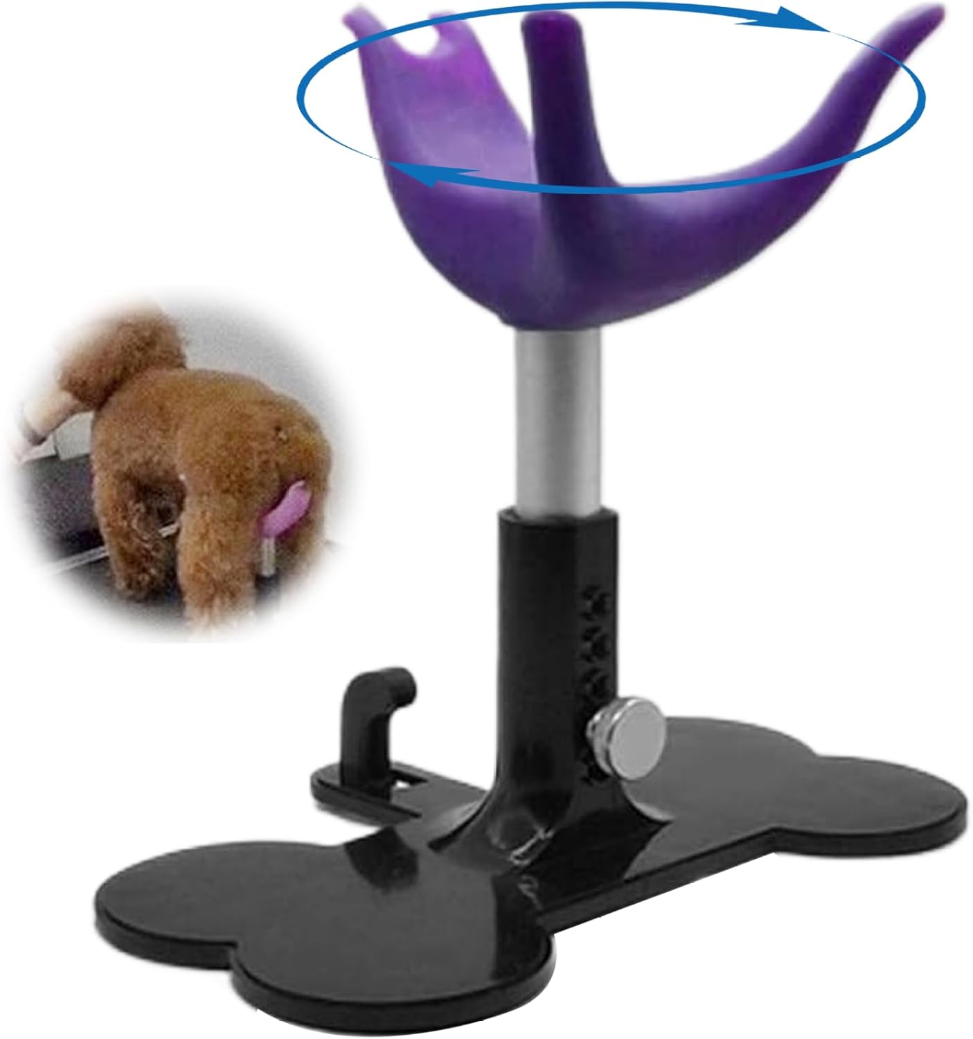 Dog Grooming Stand 5.7"-7.3" Adjustable Dog Stand for Grooming Keeps Pet Standing Up for Bathing Trimming, Purple