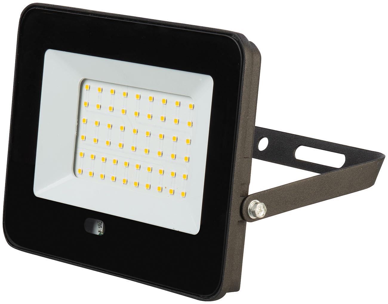 Luminea LED-Fluter warmweiß: 2er-Set Wetterfester LED-Fluter, Radar-Bewegungssensor, 50W, 3.000K (Hoflampen mit Bewegungsmelder, Leuchte Funkbewegungsmelder)
