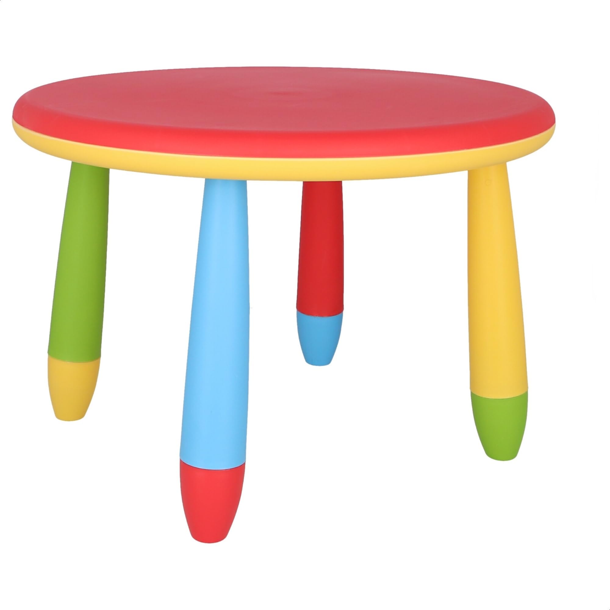 WELL HOME MOBILIARIO & DECORACIÓN Mesita Redonda, 2 Silla Infantil roja, Rojo