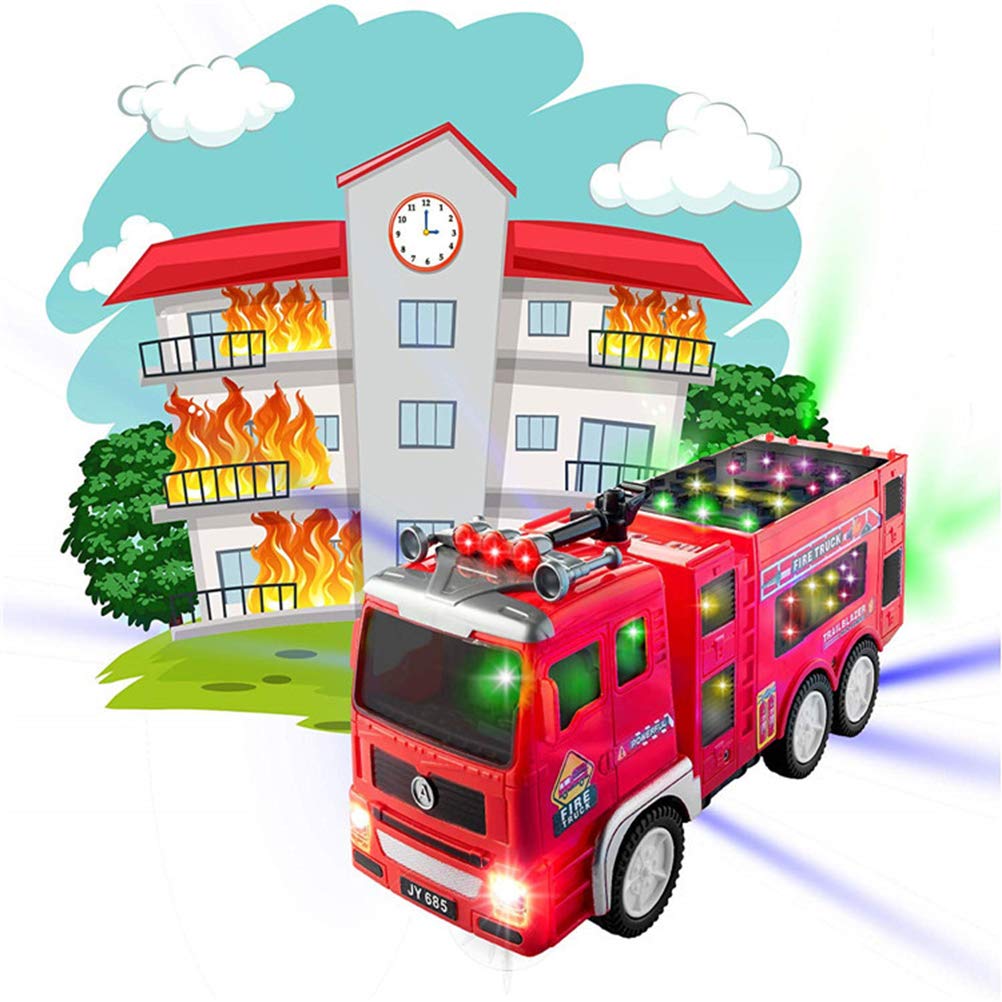 Jouet Garcon 4 Ans Camion De Pompiers Lumineux Et Sonore – Jouet Éducatif  Avec LED Camion Pompier Pat Patrouille, image size:1002x1002