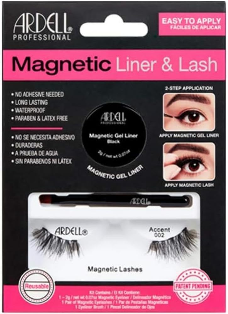 False Eyelashes Wispies Lash Kit Black No Adhesive Needed Gel Eyeliner Long-Lasting Waterproof Paraben-Fee Latex-Free Full Volume Medium Length Accent Lash Vegan-Friendly Cruelty-Free Eyelashes