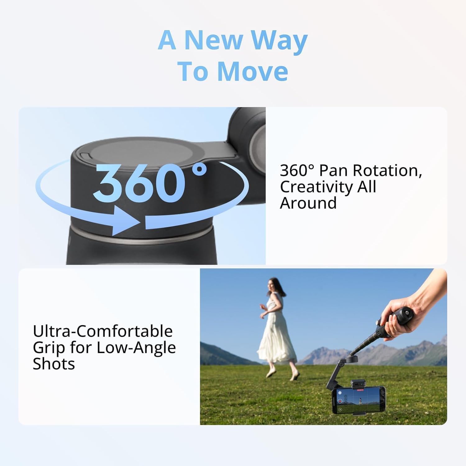 DJI Osmo Mobile 8 Gimbal Stabilizer for Phone, Native Tracking with Audio & Lighting, 360° Pan Rotation, Extension Rod & Tripod, Robust 3-Axis Stabilization + Wireless Mic Set + Charger + Wall Charger - Image 4