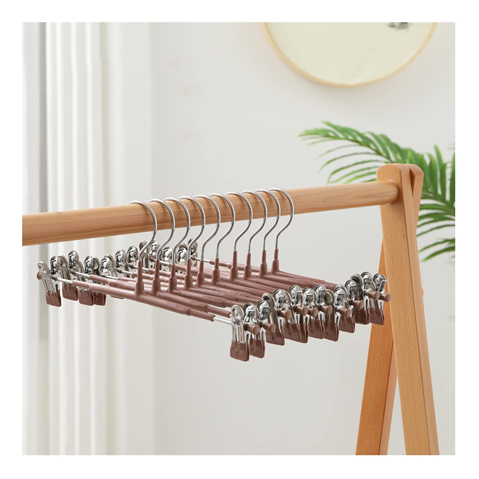 Cintres de manteau pantalons de pantalon en métal rUrEu avec pinces pour rangement dressing