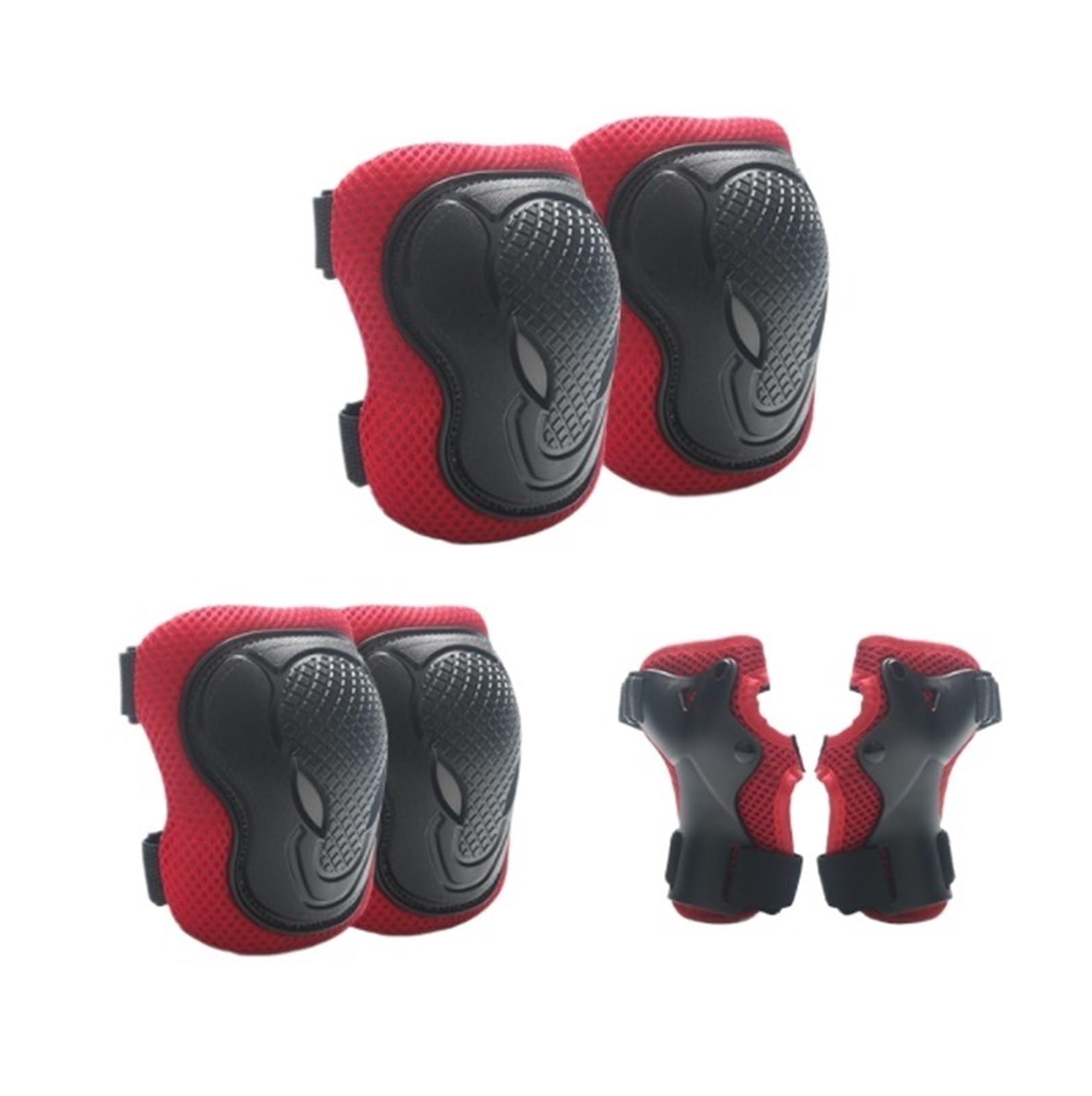 CVdrtyED Running Knee Brace Protector Knee Pads, Elbow And Wrist Guards Are Suitable For Roller Skates And Cycling Sports Sports Training(Rosso,M)