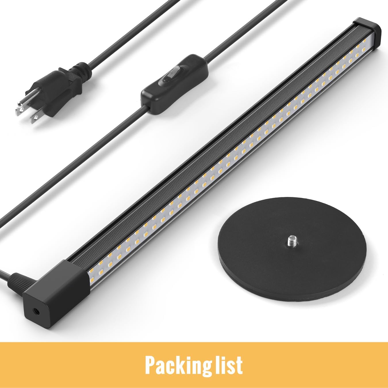 Vertical Grow Light, 72 LEDs Full Spectrum Light Bar, 5000K Wide Illumination Area Desk Light,1.4FT Stand Plant Lamp for Tall Houseplants, Tropical Plants, Foliage with On/Off Switch
