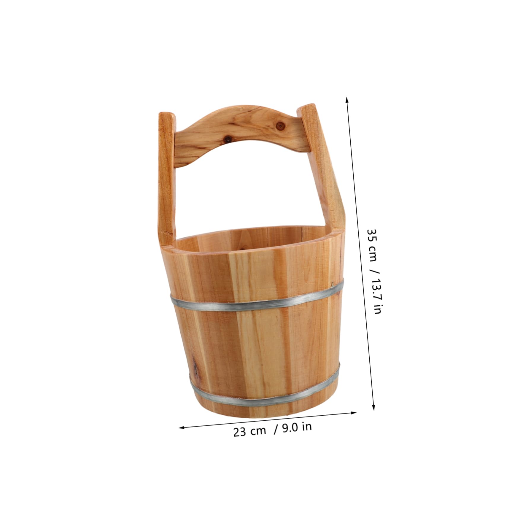 HANABASS Rustic Wooden Foot Soaker Tub Portable Bath Bucket Spa Accessory for Camping and Hiking Sturdy Construction Leakproof Wood Basin for Relaxing Foot Bath Soak