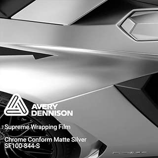 Avery SF100 Conform Chrome Matte Silver | 844-S | Vinyl CAR WRAP Film (Sample 2.5in x 4in) - coolthings.us