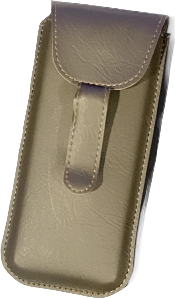 Semi Hard Pocket Clip EyeGlass case Regular Size (brown). BOGO) 2for1