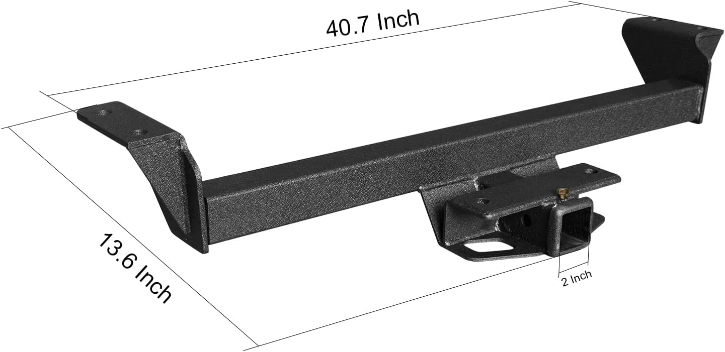 Class 3 Trailer Hitch Black Compatible with 2016-2022 Tacoma 2” Hitch Receiver