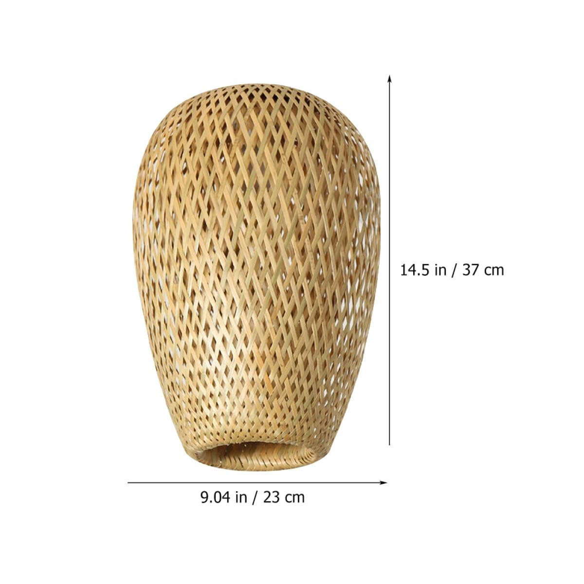 TOYANDONA Abat-jour en Bambou Tissé pour Plafonniers, Style Zen Chinois, Couleur Kaki, Création D'une Atmosphère Chaleureuse, pour Restaurants et Bars
