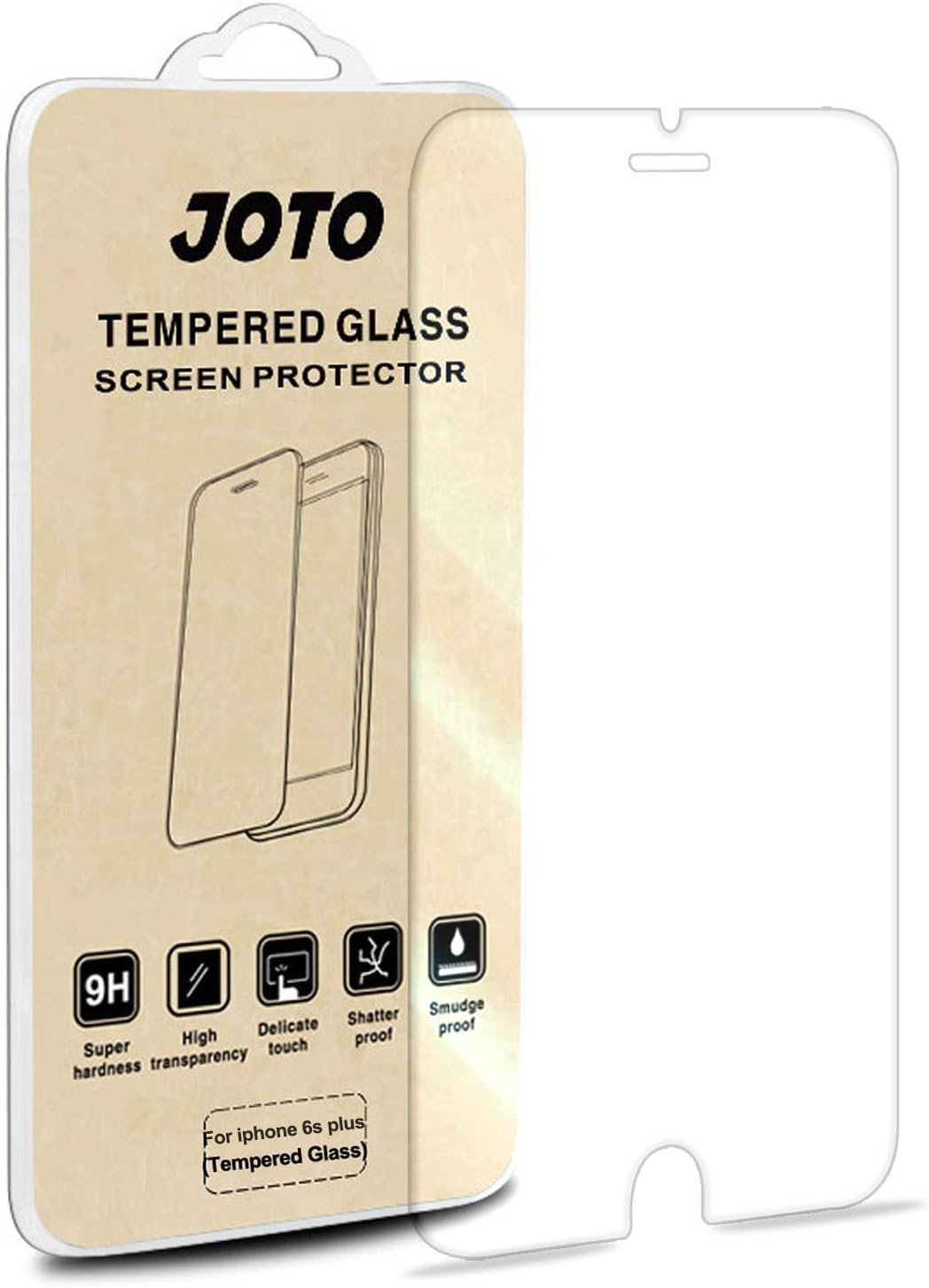 iPhone 6S Plus / 6 Plus Tempered Glass Screen Protector - JOTO 0.33 mm Rounded Edge Glass Screen Protector Film Guard for Apple iPhone 6S Plus/iPhone 6 Plus 5.5 inch (1 Pack)