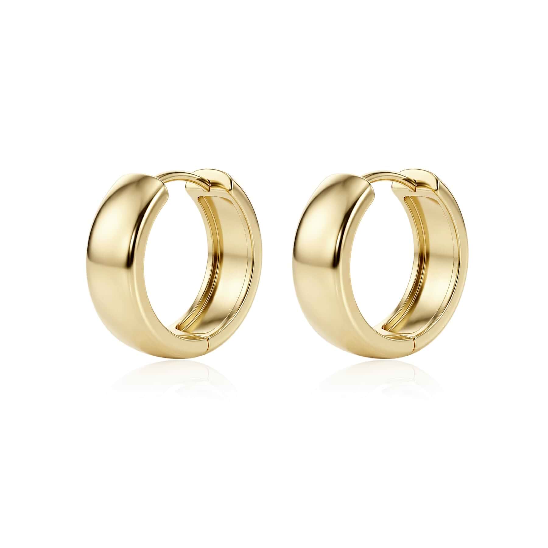 FRUMOS 18K Gold Plated Chunky Hoop Earrings for Women Fashion Thick Gold Hoops Set Jewelry for Birthday Christmas Gifts
