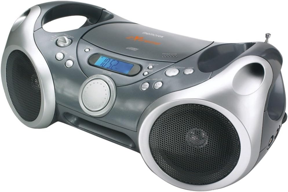 Memorex Sport CD/MP3 portable Boombox with AM/FM Radio and Digital Display/ AUX input