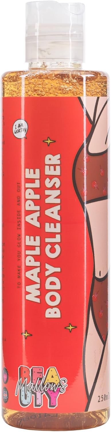 Mallows Beauty Body Cleanser Maple Apple Brightening Body Lotion with Apple Body Lotion Formula Sulphate-Free for Smooth and Glowing Skin