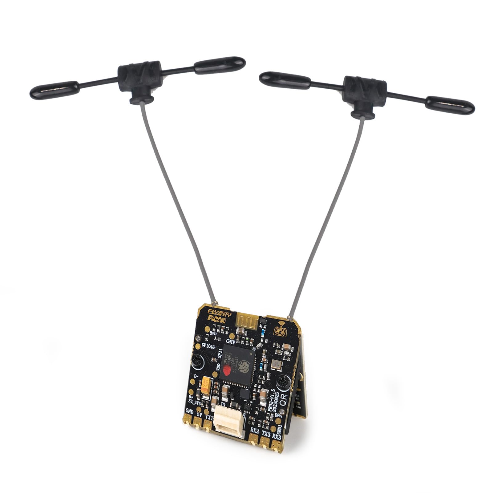 Goolsky 16-kanałowy mini odbiornik 2,4 GHz, protokół ExpressLRS z antenami Dual-T, tryb True Diversity Mode CRSF SBUS do helikoptera sztywnego skrzydła, samochodu, łodzi, samolotu RC