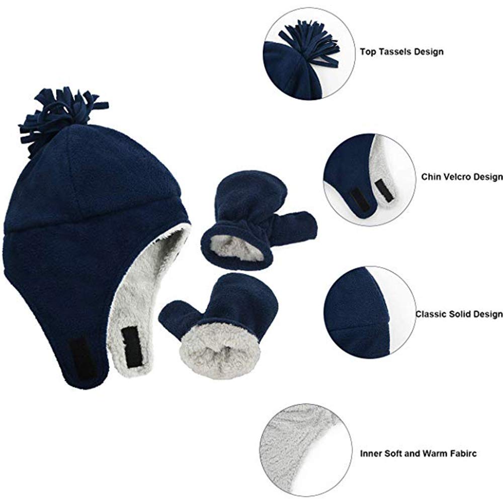 Baby Boy Sherpa Lined Warm Fleece Pilot 
