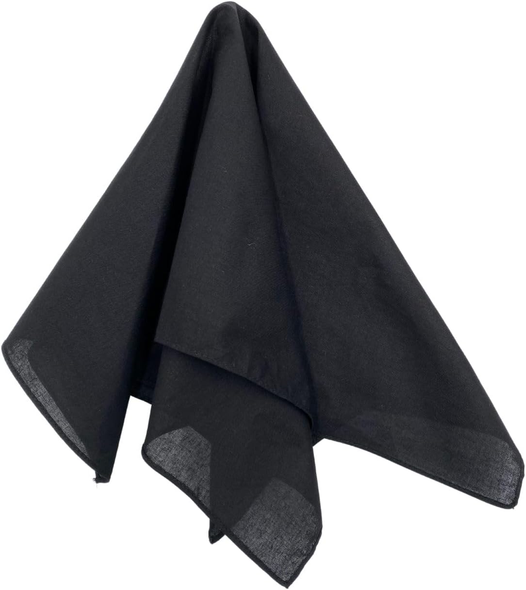 MDSTYLE 100% Cotton Solid Color Bandana for Men & Women 22" x 22" Handkerchief Headband Scarf