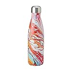 S\'well Stainless Steel Water Bottle, 17oz, Marble Swirl, Triple Layered Vacuum Insulated Containers Keeps Drinks Cold for 36 Hours and Hot for 18, BPA Free, Perfect for On the Go