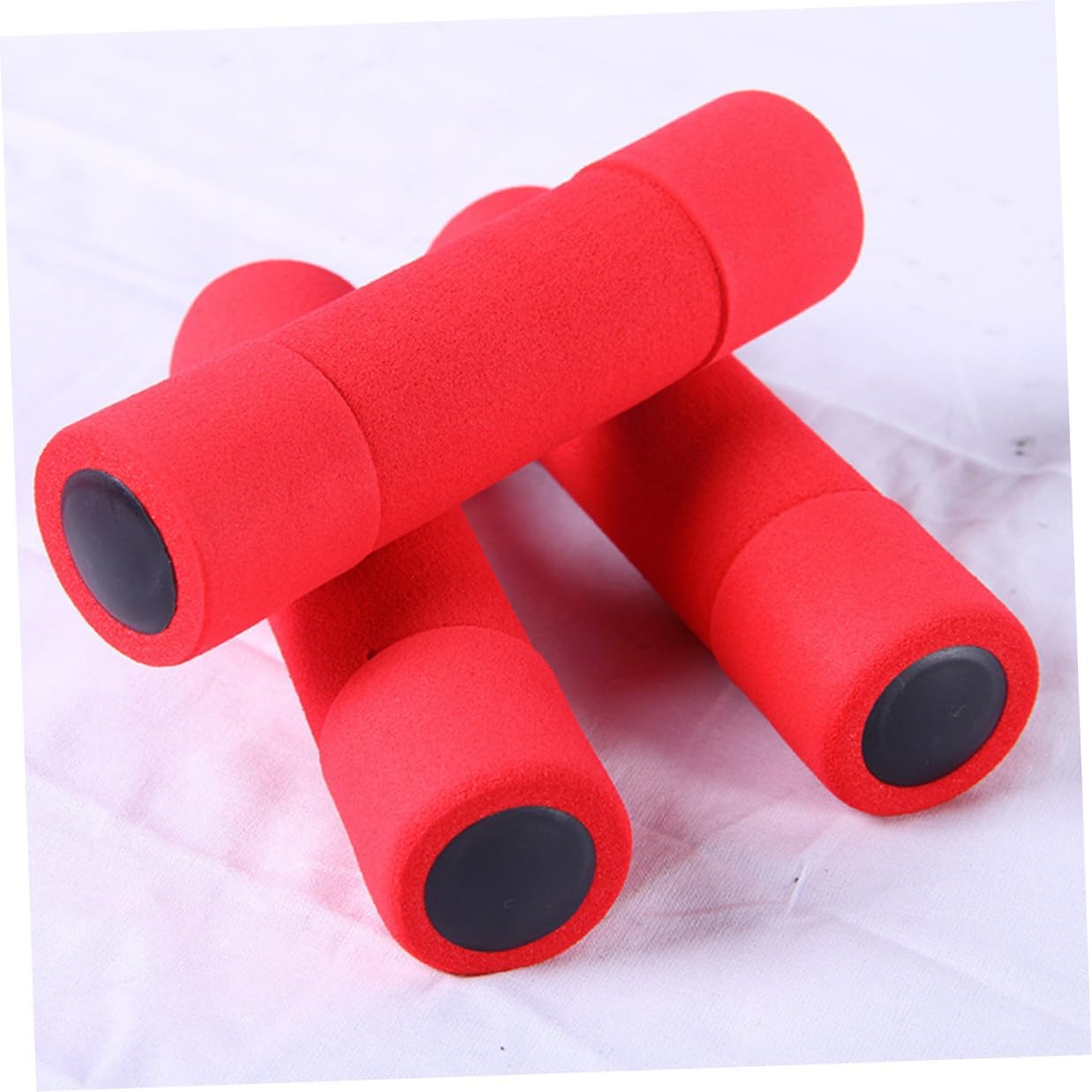 Red Foam Coated Dumbbells 0.5kg Pair – Lightweight Fitness Weights for Women Home Exercise Strength Training Accessories
