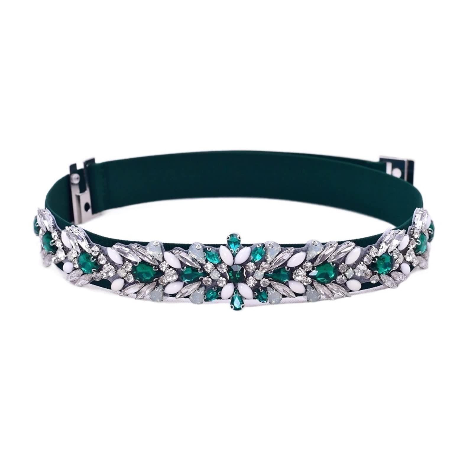 ZZSRJ Strass Ceinture élastique for Femmes Robe Pleine Cristal Femme Ceinture Ceinture Mode Dames Ceinture (Belt Length : 68-100cm, Color : 1)