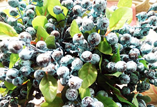 Mistari 10 Pack Artificial Flowers California Faux Blueberries Artificial Stems For Decorating Blueberry Picks Fruit Fake Silk Flowers Home Decorative Party Wedding (Blue) #TOP3