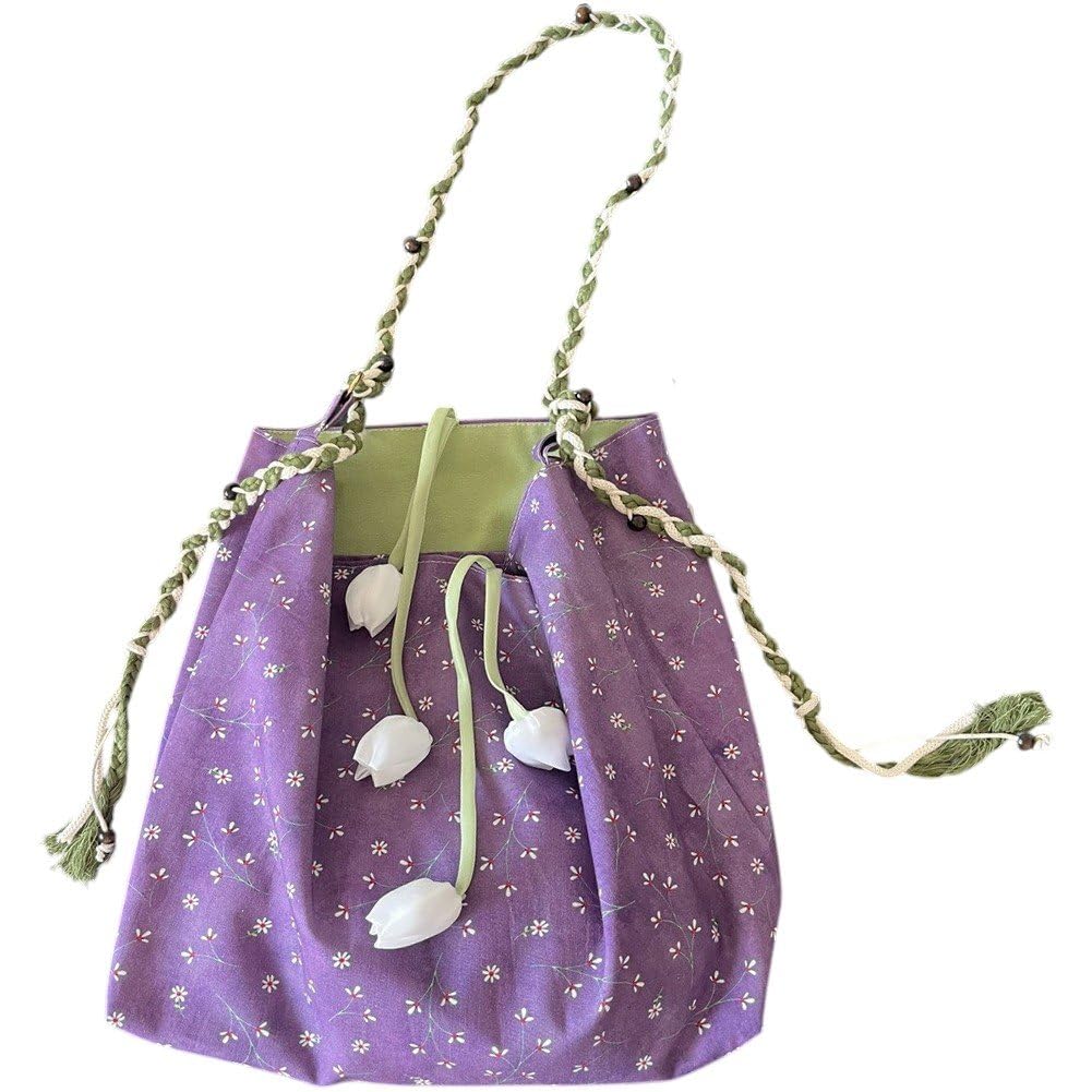Ppmter Flower Hobo Shoulder Tote Bag for Women Casual Crossbody Purse Messenger Bags Travel Work Shoulder Handbags