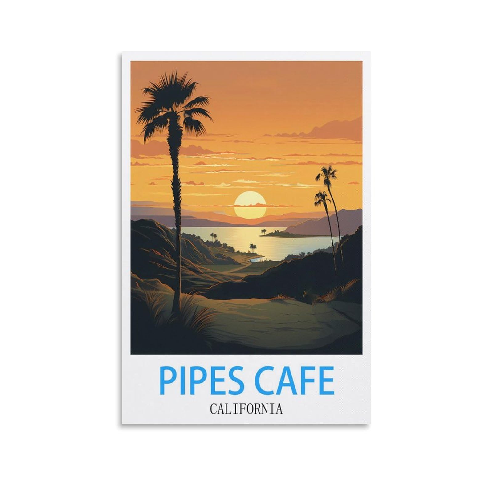 Vintage Metal Tin Signs Pipes Cafe California Art Retro Plaque for Bars Pub Playroom Man Cave Wall Decor 15x30cm