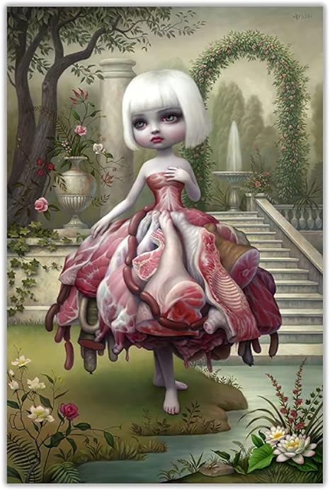 Amazon Znnhero キャンバスアート油絵マークライデン 肉のショー アートワークポスター画像モダンな壁の装飾家の居間の装飾 60x80cmx1フレームなし ウォールステッカー オンライン通販