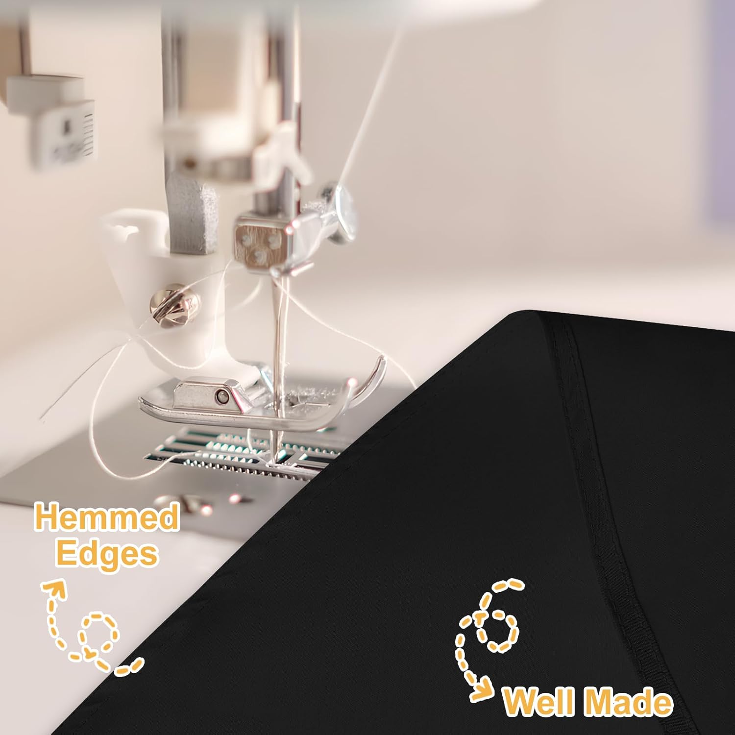 6 Pack 132 In Round Black Tablecloths - Reusable Polyester Table Covers – Protect from Spills (Not Waterproof) – for Weddings, Banquets, Parties – Ships Folded, Wrinkles Likely, Steam Before Use - Image 3