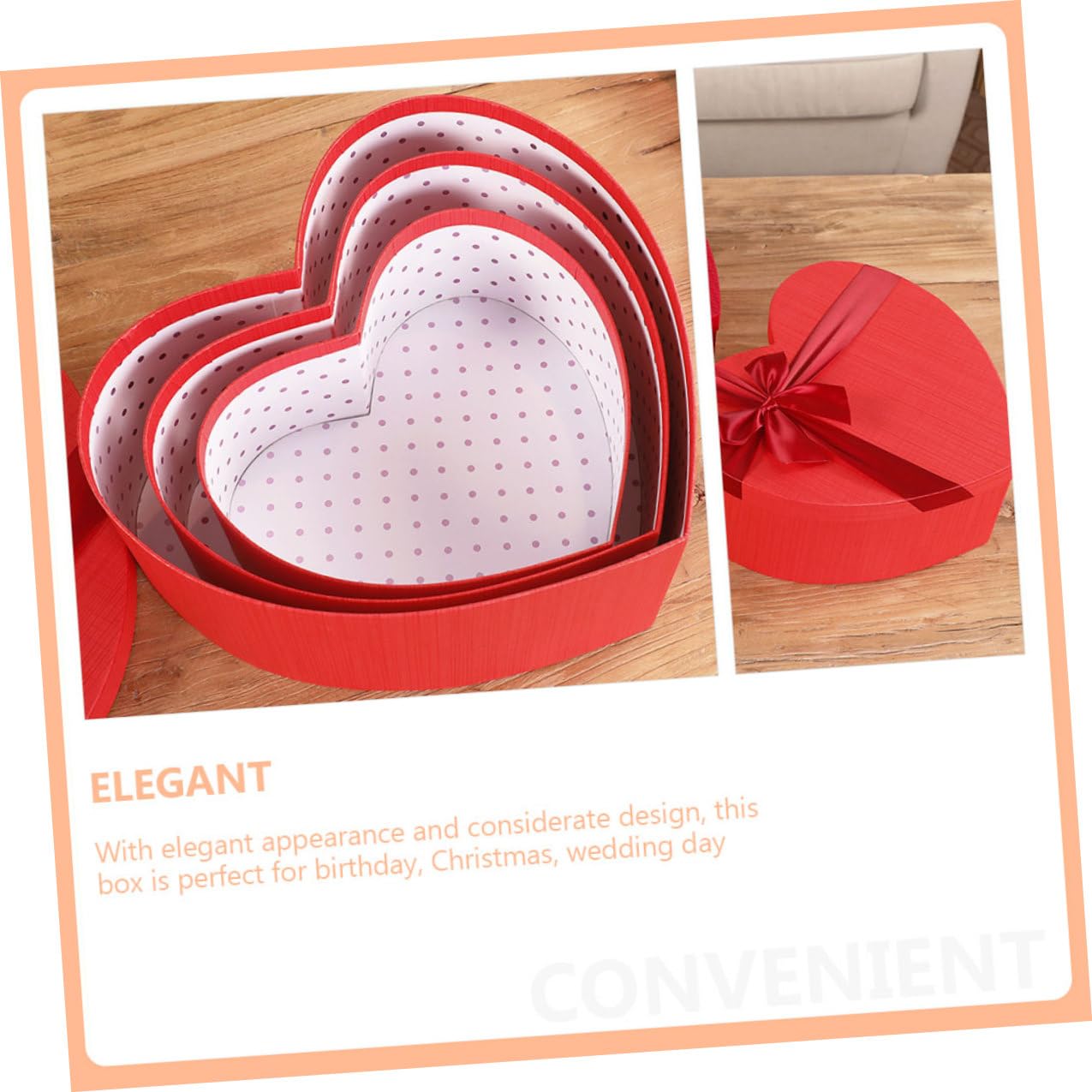 Toyvian Rote Herzform Geschenkbox 3 Stück Dekorative Aufbewahrungsbox aus Papier für Valentinstag Hochzeit Geburtstag und Muttertag