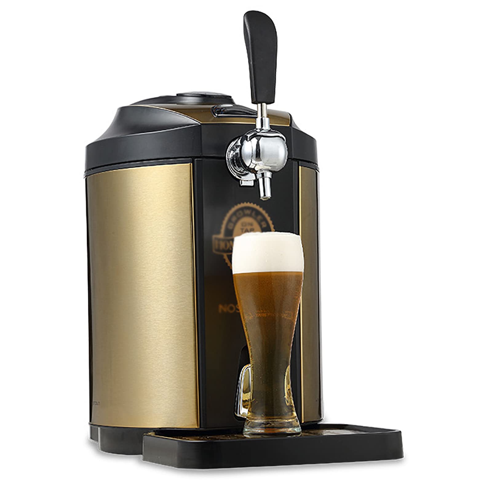 Dispensador De Cerveza Refrigerado, Dispensador De Grifo De Cerveza De Bomba De Cerveza 5L, Enfriador De Cerveza Integrado con Pantalla LED para Disfrutar De Cerveza Cruda Casa