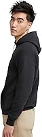 Vista 3 de Hanes EcoSmart Hoodie, Midweight Fleece, Pullover Hooded Sweatshirt for Men Negro