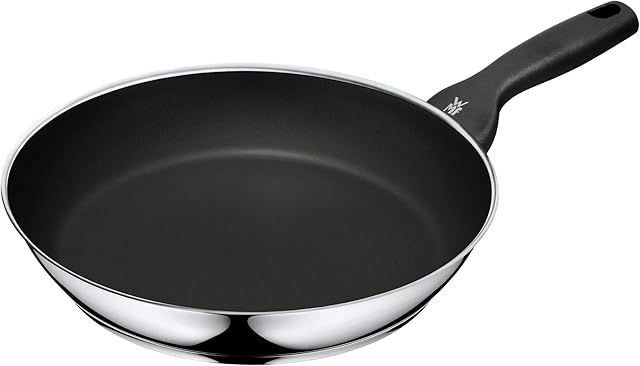 WMF Patelnia powlekana Ø 28 cm Ceradur Rim plastikowy uchwyt z trudnopalnymi środkami Cromargan® Ceradur ze stali nierdzewnej nadaje się do indukcyjnego mycia ręcznego