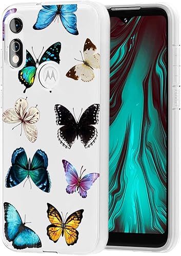 Funda de teléfono para Moto E 2020, Motorola E 2020 para niñas y mujeres, delgada, a prueba de golpes, con patrón floral, funda protectora de TPU