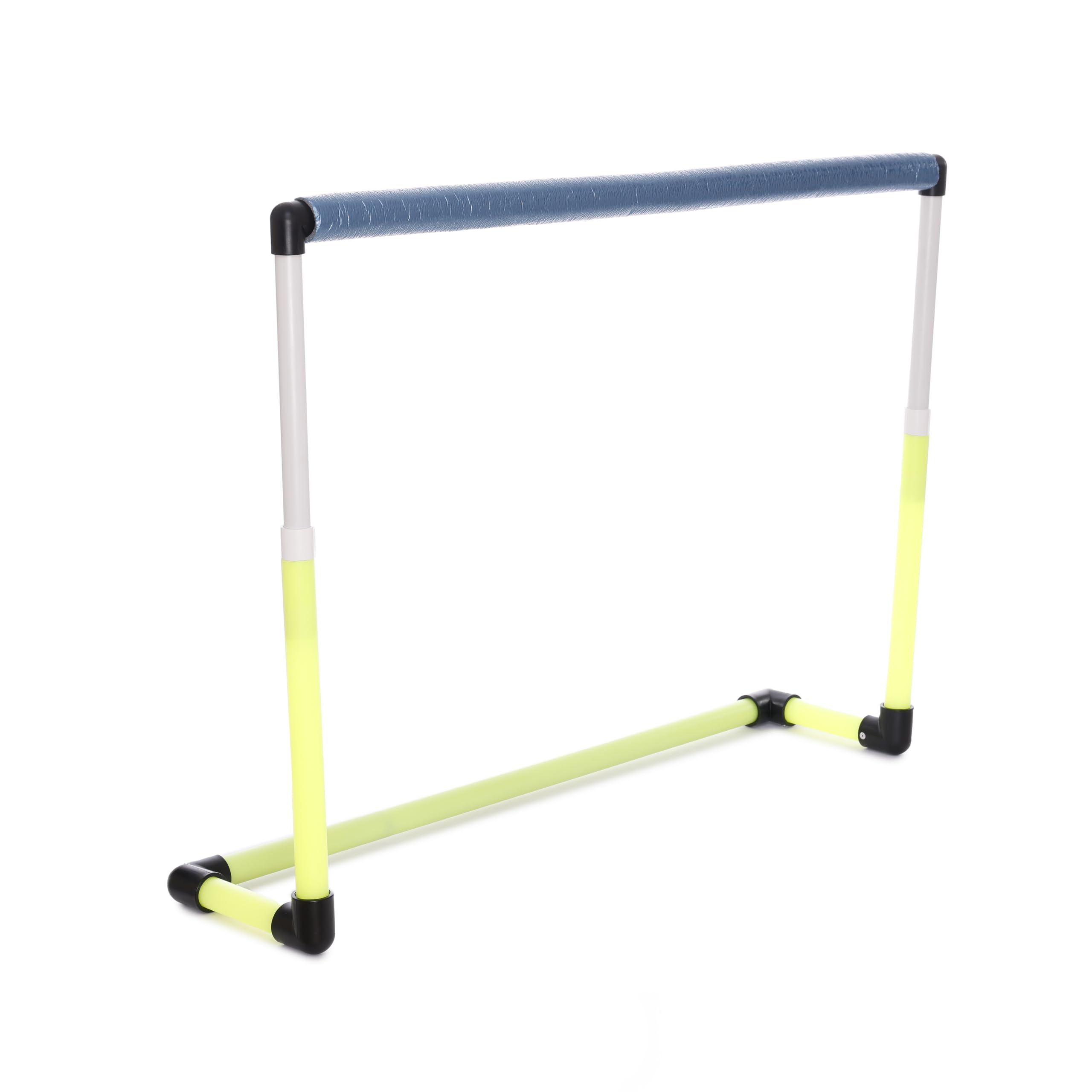 Ostacolo Telescopico Basculante Altezza Regolabile 40-70 cm Traversa Antinfortunistica Gomma Giallo Nero