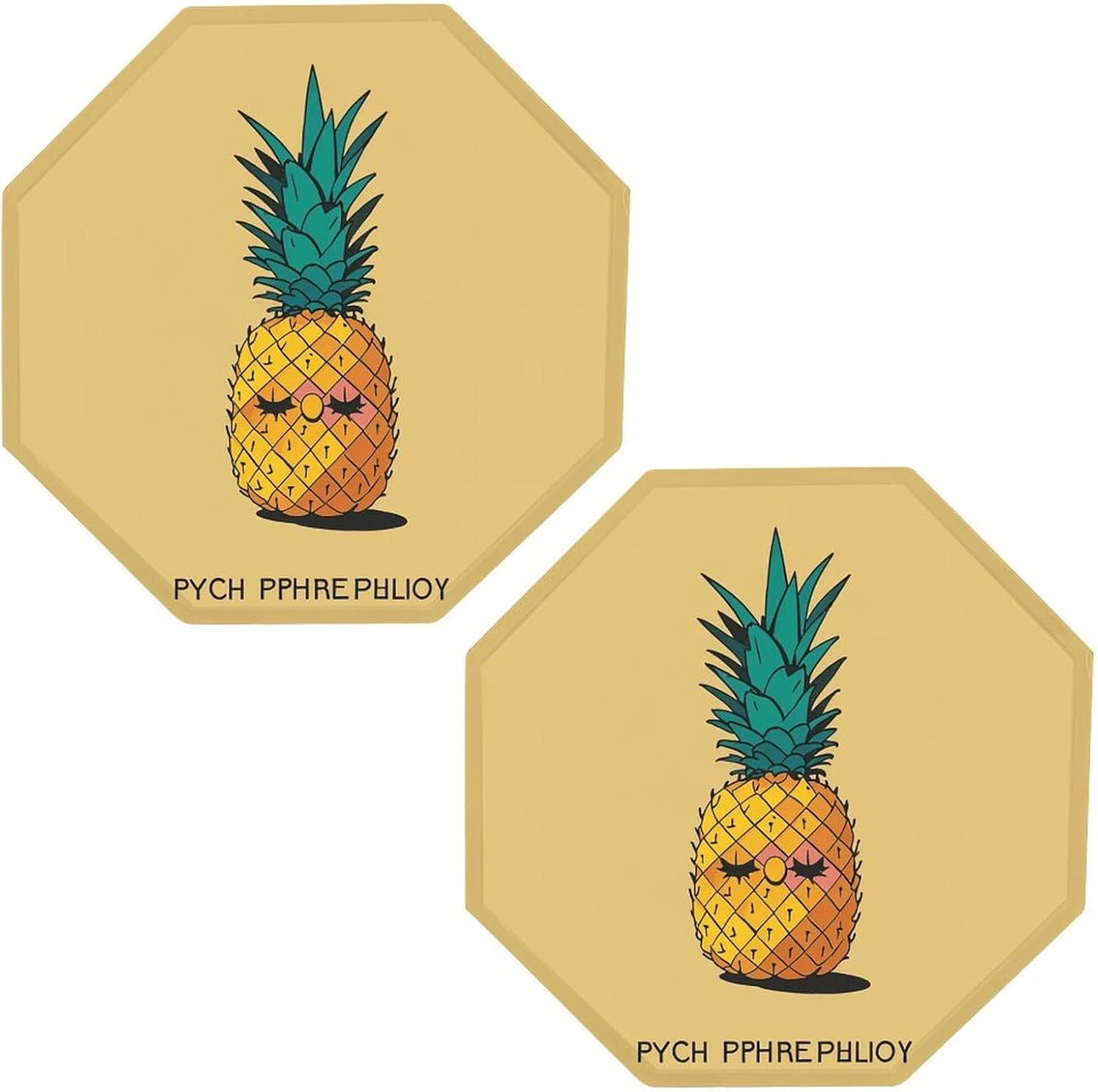 Ctagon Metal Sign for Home, Modern Display Plate for Kitchen, Psych Pineapple Quotes Plates Accent Hanging Wall Decorations 3PCS for Living Room, Bedroom, Hallway, Hotel