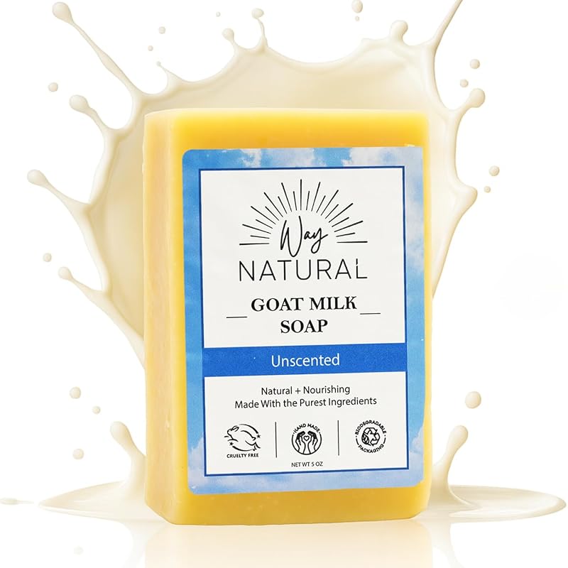 Way Natural Barra de Sabonete sem Fragrância com Leite de Cabra, 142 g