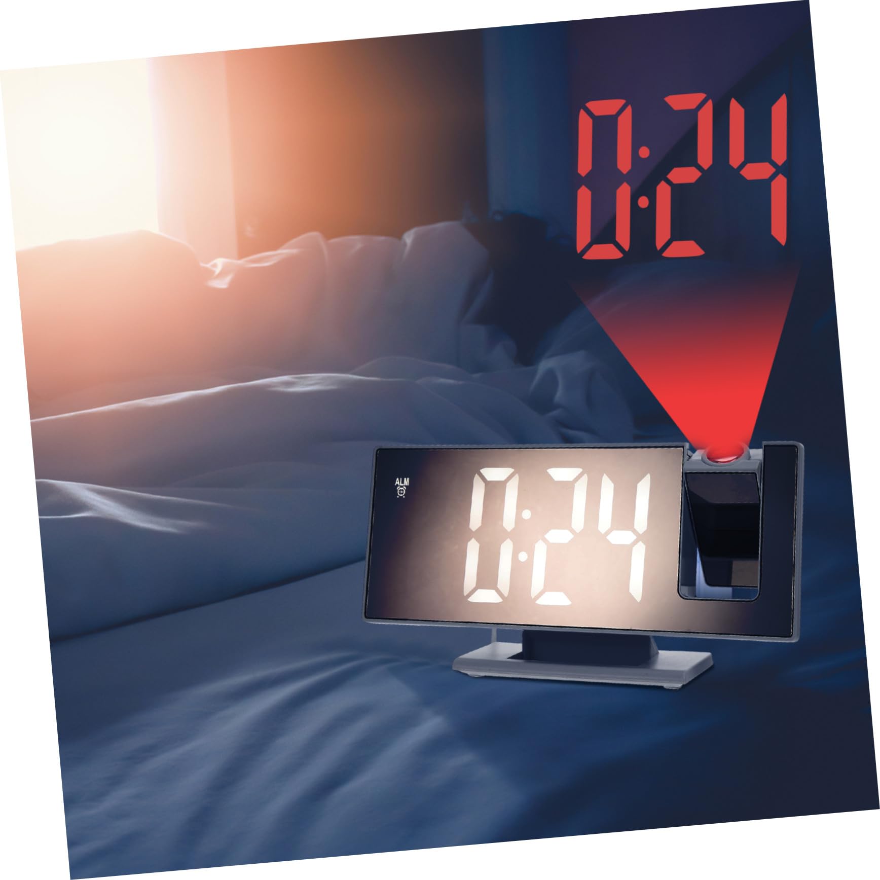 Reloj Despertador de Proyección Digital de Sobremesa Pantalla Grande