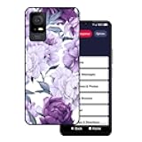 Tznzxm Jitterbug Smart4 Case, Purple Flower Painting Design, Flexible Soft TPU, Scratch Resistant, Non-Slip Protective Bumper Slim Case