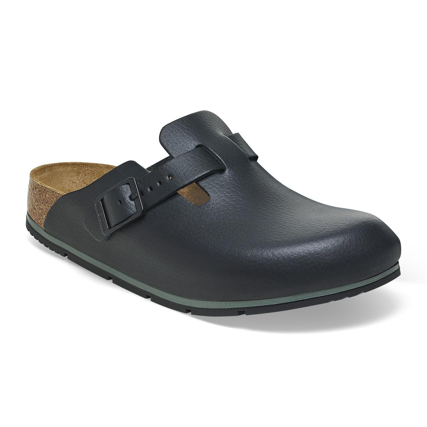 Birkenstock Zoccoli in Pelle Boston PRO - Scarpe da Lavoro Certificate di Alta qualità per Medicina, Gastronomia e Servizio, Nero, 39 EU Stretta