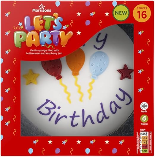 Morrisons Large Happy Birthday Balloon Cake 1048g Amazon.co.uk Grocery